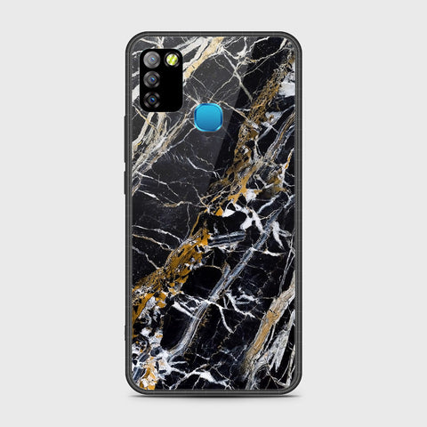 Infinix Hot 10 Lite Cover - Black Marble Series - HQ Premium Shine Durable Shatterproof Case