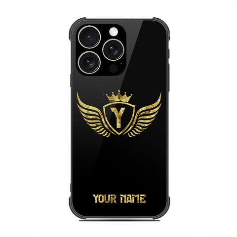 iPhone 16 Pro Max - Gold Series - HQ Ultra Shine Premium Infinity Glass Soft Silicon Shockproof Case