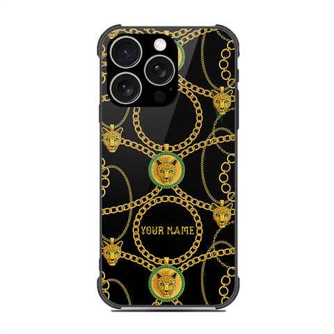 iPhone 16 Pro Max - Gold Series - HQ Ultra Shine Premium Infinity Glass Soft Silicon Shockproof Case