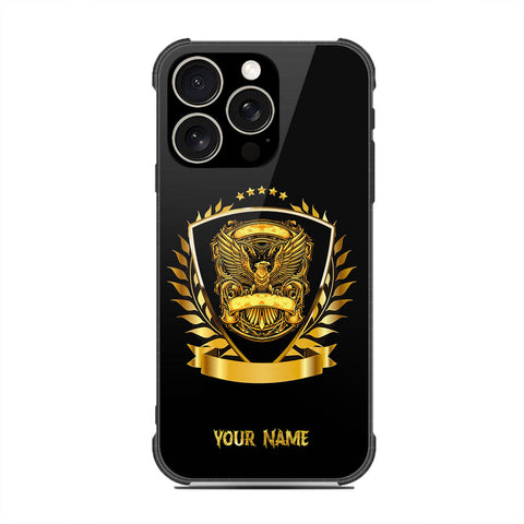 iPhone 16 Pro Max - Gold Series - HQ Ultra Shine Premium Infinity Glass Soft Silicon Shockproof Case