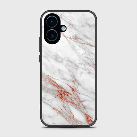 iPhone 17 - White Marble Series - HQ Ultra Shine Premium Infinity Glass Soft Silicon Borders Case