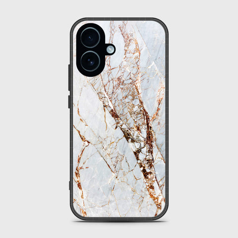 iPhone 17 - White Marble Series - HQ Ultra Shine Premium Infinity Glass Soft Silicon Borders Case