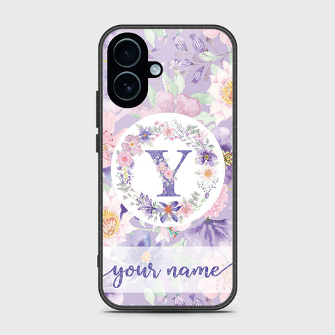 iPhone 17 - Personalized Alphabet Series - HQ Ultra Shine Premium Infinity Glass Soft Silicon Borders Case