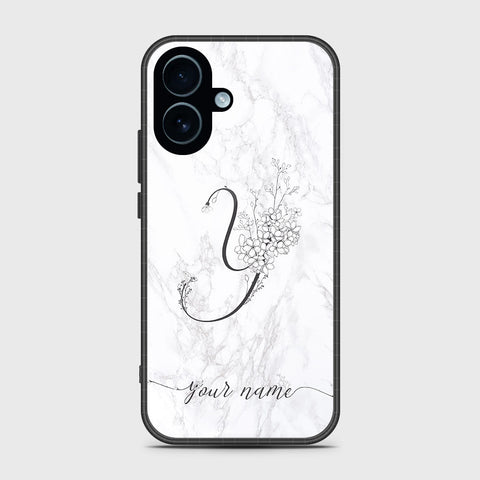 iPhone 17 - Personalized Alphabet Series - HQ Ultra Shine Premium Infinity Glass Soft Silicon Borders Case