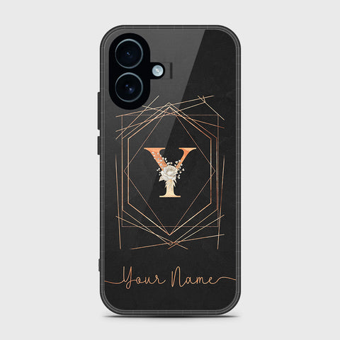 iPhone 17 - Personalized Alphabet Series - HQ Ultra Shine Premium Infinity Glass Soft Silicon Borders Case