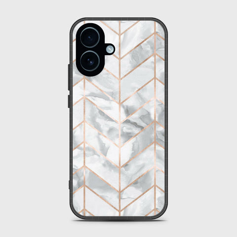iPhone 17 - White Marble Series 2 - HQ Ultra Shine Premium Infinity Glass Soft Silicon Borders Case