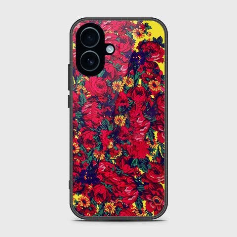 iPhone 17 - Floral Series - HQ Ultra Shine Premium Infinity Glass Soft Silicon Borders Case