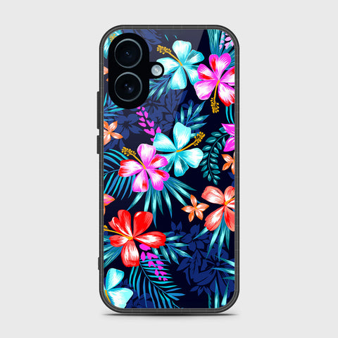 iPhone 17 - Floral Series - HQ Ultra Shine Premium Infinity Glass Soft Silicon Borders Case