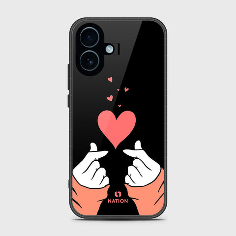 iPhone 17 - Onation Heart Series - HQ Ultra Shine Premium Infinity Glass Soft Silicon Borders Case