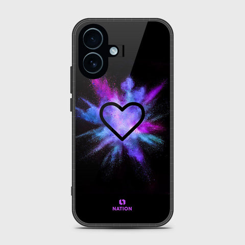 iPhone 17 - Onation Heart Series - HQ Ultra Shine Premium Infinity Glass Soft Silicon Borders Case