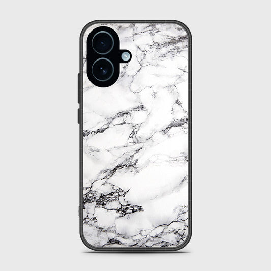 iPhone 17 - White Marble Series - HQ Ultra Shine Premium Infinity Glass Soft Silicon Borders Case