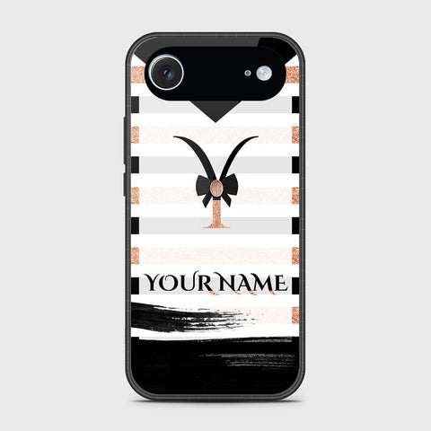 iPhone 17 Air - Personalized Alphabet Series - HQ Ultra Shine Premium Infinity Glass Soft Silicon Borders Case