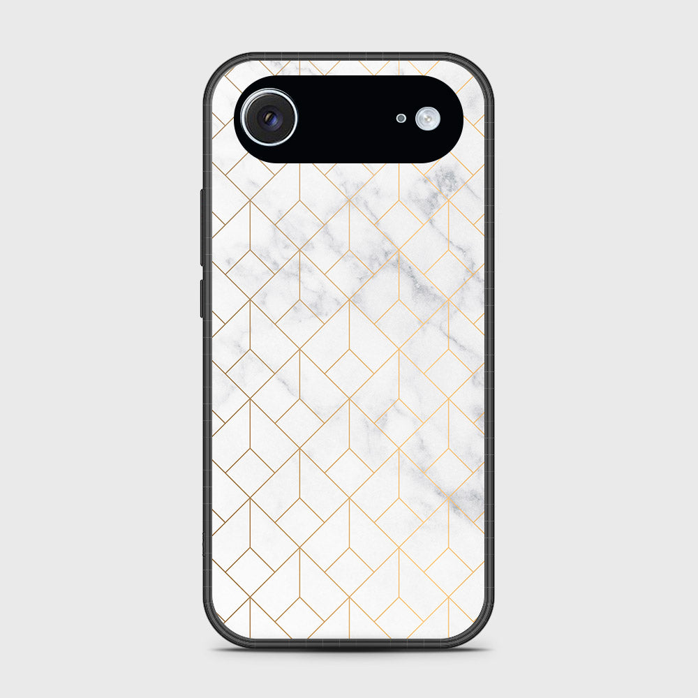 iPhone 17 Air - White Marble Series 2 - HQ Ultra Shine Premium Infinity Glass Soft Silicon Borders Case