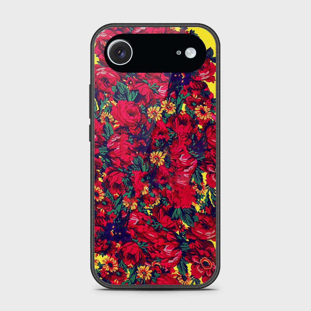 iPhone 17 Air - Floral Series - HQ Ultra Shine Premium Infinity Glass Soft Silicon Borders Case