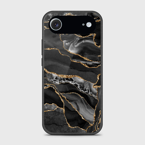 iPhone 17 Air - Black Marble Series - HQ Ultra Shine Premium Infinity Glass Soft Silicon Borders Case