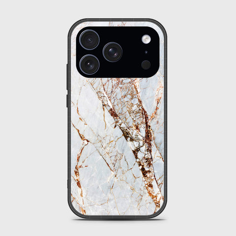 iPhone 17 Pro - White Marble Series - HQ Ultra Shine Premium Infinity Glass Soft Silicon Borders Case