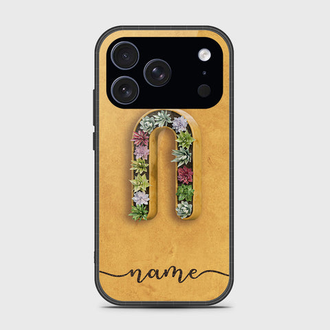 iPhone 17 Pro - Personalized Alphabet Series - HQ Ultra Shine Premium Infinity Glass Soft Silicon Borders Case