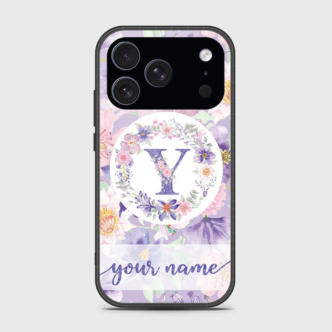 iPhone 17 Pro Max - Personalized Alphabet Series - HQ Ultra Shine Premium Infinity Glass Soft Silicon Borders Case