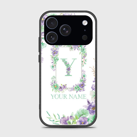 iPhone 17 Pro - Personalized Alphabet Series - HQ Ultra Shine Premium Infinity Glass Soft Silicon Borders Case