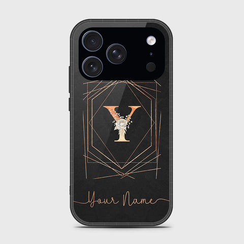 iPhone 17 Pro Max - Personalized Alphabet Series - HQ Ultra Shine Premium Infinity Glass Soft Silicon Borders Case