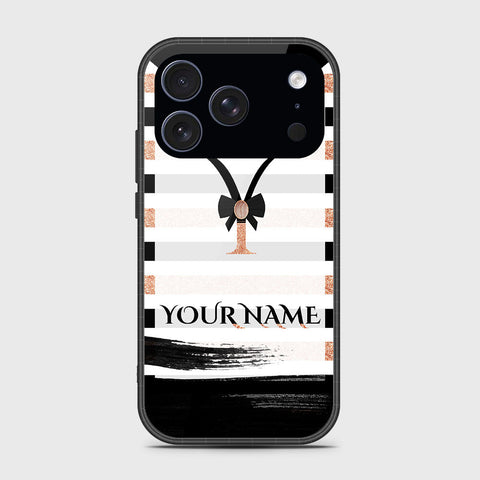 iPhone 17 Pro Max - Personalized Alphabet Series - HQ Ultra Shine Premium Infinity Glass Soft Silicon Borders Case