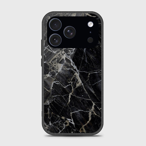iPhone 17 Pro Max - Black Marble Series - HQ Ultra Shine Premium Infinity Glass Soft Silicon Borders Case