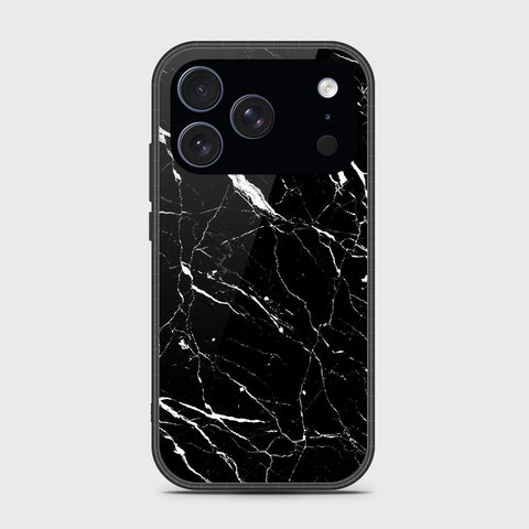 iPhone 17 Pro Max - Black Marble Series - HQ Ultra Shine Premium Infinity Glass Soft Silicon Borders Case