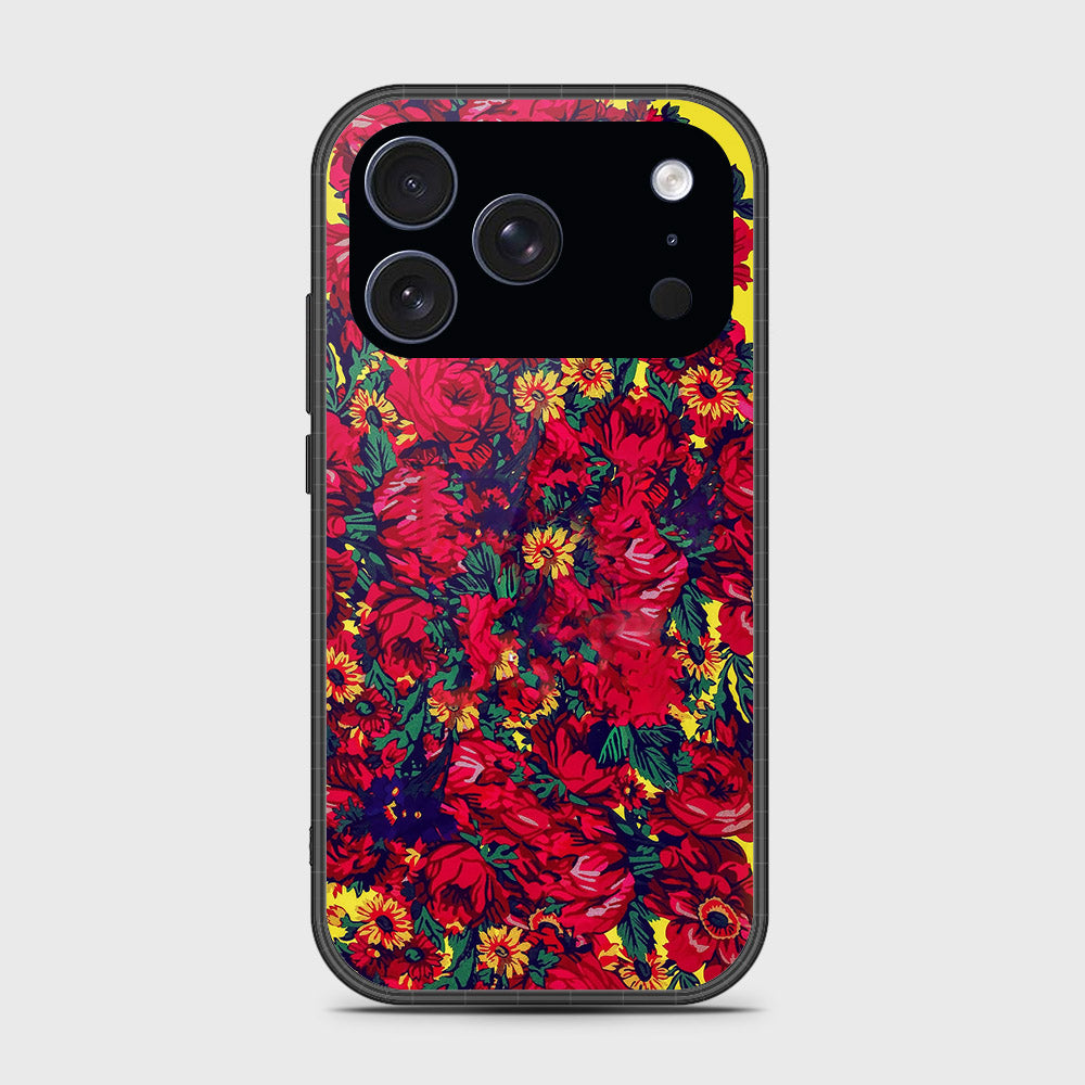 iPhone 17 Pro Max - Floral Series - HQ Ultra Shine Premium Infinity Glass Soft Silicon Borders Case