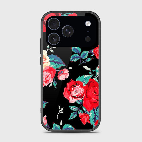 iPhone 17 Pro - Floral Series - HQ Ultra Shine Premium Infinity Glass Soft Silicon Borders Case