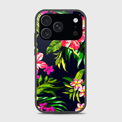 iPhone 17 Pro Max - Floral Series - HQ Ultra Shine Premium Infinity Glass Soft Silicon Borders Case