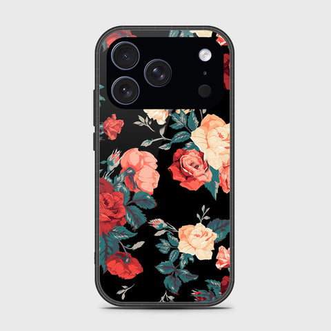 iPhone 17 Pro Max - Floral Series 2 - HQ Ultra Shine Premium Infinity Glass Soft Silicon Borders Case