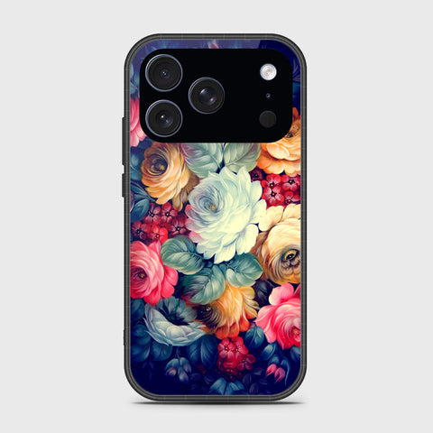 iPhone 17 Pro Max - Floral Series 2 - HQ Ultra Shine Premium Infinity Glass Soft Silicon Borders Case