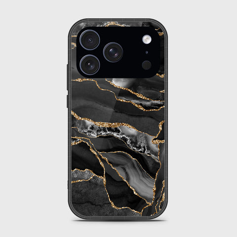 iPhone 17 Pro Max - Black Marble Series - HQ Ultra Shine Premium Infinity Glass Soft Silicon Borders Case