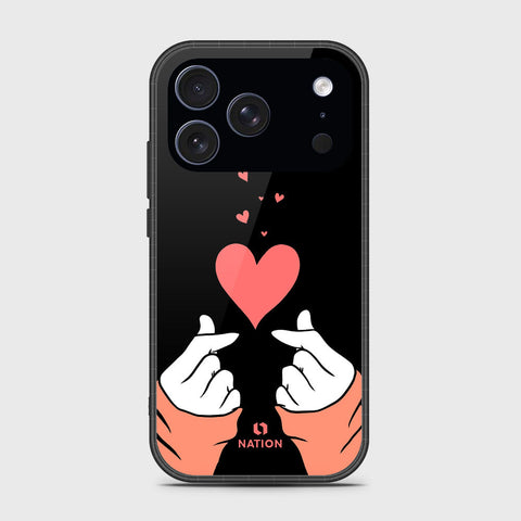 iPhone 17 Pro - Onation Heart Series - HQ Ultra Shine Premium Infinity Glass Soft Silicon Borders Case