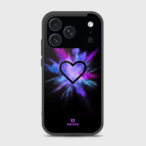 iPhone 17 Pro - Onation Heart Series - HQ Ultra Shine Premium Infinity Glass Soft Silicon Borders Case