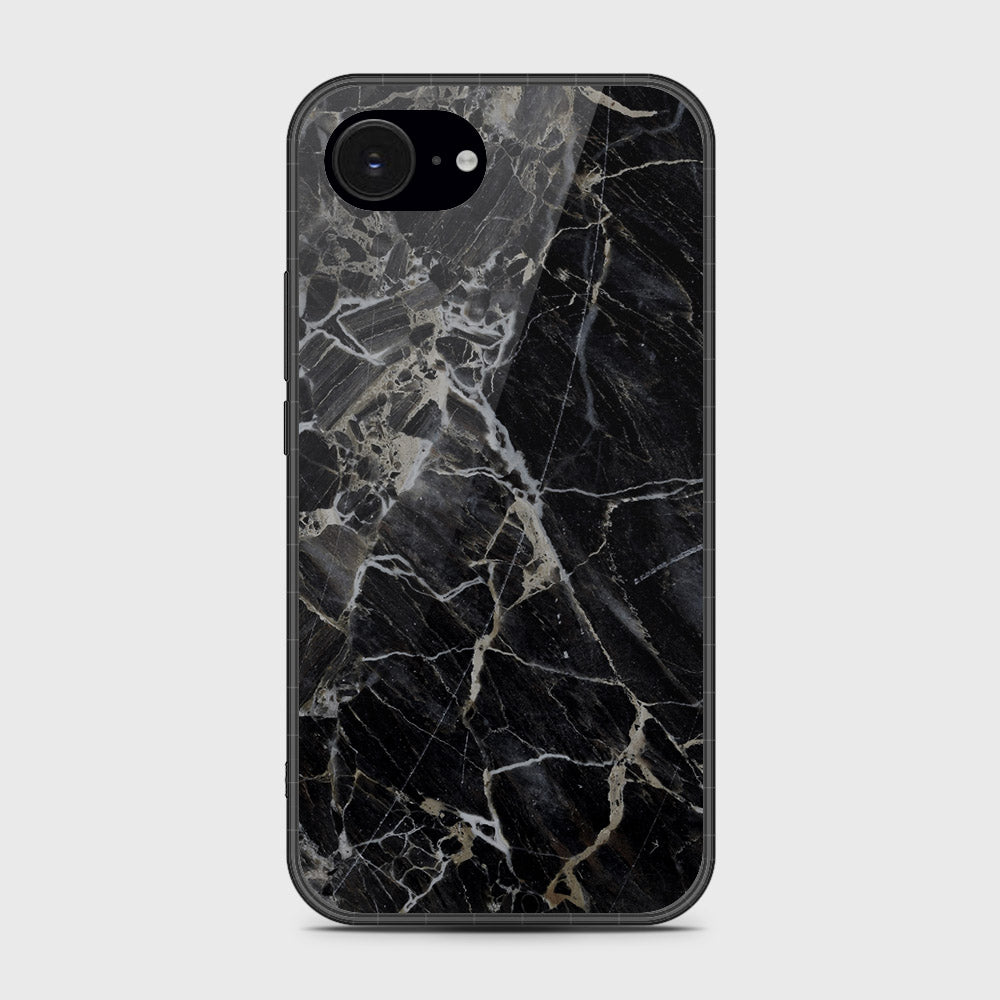 iPhone 16e - Black Marble Series - HQ Premium Shine Durable Shatterproof Case