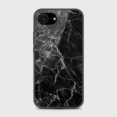 iPhone 16e - Black Marble Series - HQ Premium Shine Durable Shatterproof Case