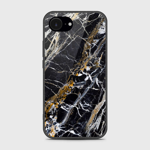iPhone 16e - Black Marble Series - HQ Premium Shine Durable Shatterproof Case