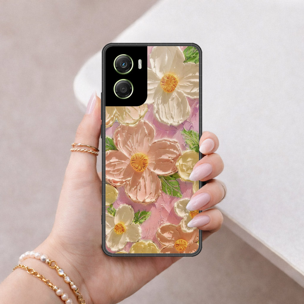 Motorola Moto G06 Cover - Floral Series - Design 11 - White & Green - HQ Premium Shine Durable Shatterproof Case