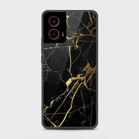 Motorola Moto G45 - Black Marble Series - HQ Premium Shine Durable Shatterproof Case