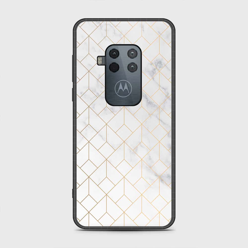 Motorola Moto One Zoom Cover- White Marble Series 2 - HQ Premium Shine Durable Shatterproof Case