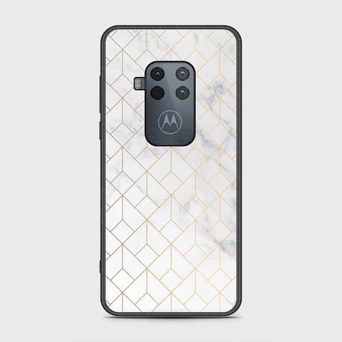 Motorola Moto One Zoom Cover- White Marble Series 2 - HQ Premium Shine Durable Shatterproof Case