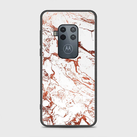 Motorola Moto One Zoom Cover- White Marble Series 2 - HQ Premium Shine Durable Shatterproof Case