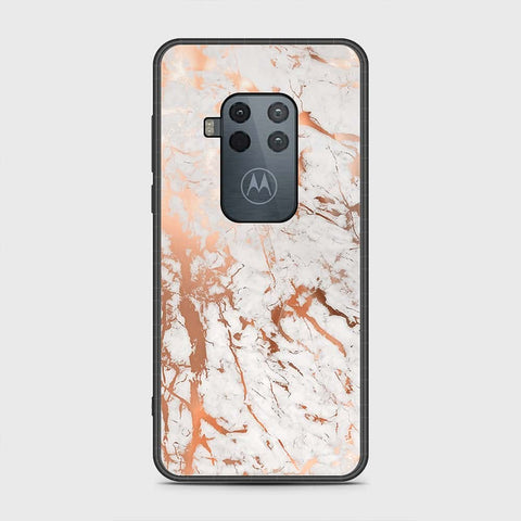 Motorola Moto One Zoom Cover- White Marble Series 2 - HQ Premium Shine Durable Shatterproof Case