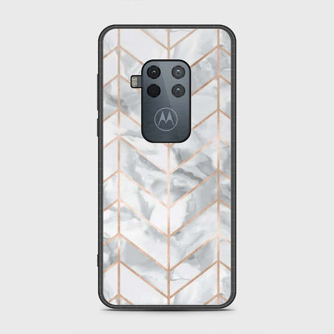 Motorola Moto One Zoom Cover- White Marble Series 2 - HQ Premium Shine Durable Shatterproof Case