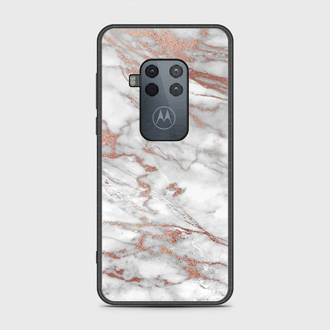 Motorola Moto One Zoom Cover- White Marble Series 2 - HQ Premium Shine Durable Shatterproof Case