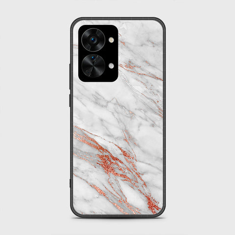 OnePlus Nord 2T - White Marble Series - HQ Premium Shine Durable Shatterproof Case