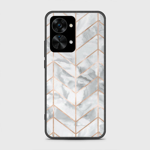 OnePlus Nord 2T - White Marble Series 2 - HQ Premium Shine Durable Shatterproof Case