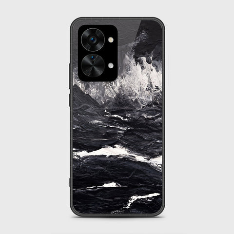 OnePlus Nord 2T - Black Marble Series - HQ Premium Shine Durable Shatterproof Case