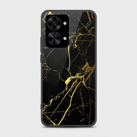 OnePlus Nord 2T - Black Marble Series - HQ Premium Shine Durable Shatterproof Case
